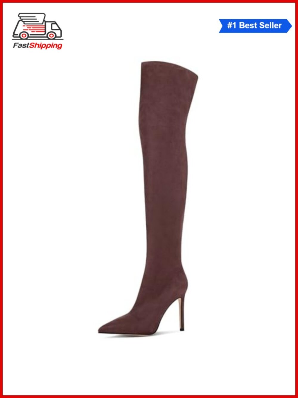 ✨ Over the Knee Boots Suede High Heel Pointed Toe Long Stretch Sexy Fall